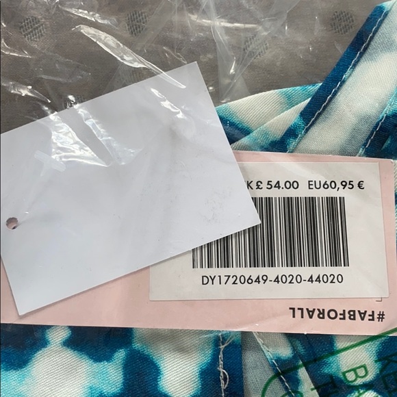 JustFab Culotte Jumpsuit in Blue Multi Print - Picture 7 of 8